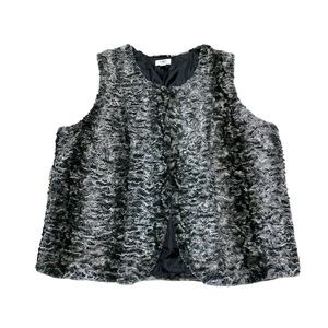 Cato Faux Fur Vest Plus Size 18-20 Grey Black NO BELT
